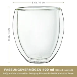 Creano Doppelwandige Gläser 400ml „DG-Bauchig“, 4er Set, Großes Thermoglas Doppelwandig Aus Borosilikatglas, Kaffeegläser, Teegläser, Latte Gläser, Doppelwandgläser 14 Creano Doppelwandige Gläser 400ml „DG-Bauchig“, 4er Set, Großes Thermoglas Doppelwandig Aus Borosilikatglas, Kaffeegläser, Teegläser, Latte Gläser, Doppelwandgläser -Haushaltswaren Store 6713768c3f9df55ff14b28dda084d8dc