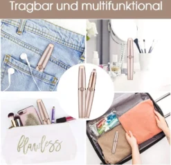 Augenbrauen Rasier Elektrischer, Wiederaufladbarer Augenbrauen Trimmer Augenbrauen Epilierer Gelten Lippen-Nase-Gesichtshaarentferner FüR Frauen -Haushaltswaren Store 6783137bd7edc0178b2ccf01c5a4d679