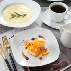 MALACASA, Serie Elisa, 50-teilig Tafelservice Aus Porzellan Für 6 Personen, Kombiservice Frühstückservice Kaffeeservice Mit Eierbecher, Kaffeetassen, Untertassen, Müslischalen, Dessertteller 14 MALACASA, Serie Elisa, 50-teilig Tafelservice Aus Porzellan Für 6 Personen, Kombiservice Frühstückservice Kaffeeservice Mit Eierbecher, Kaffeetassen, Untertassen, Müslischalen, Dessertteller -Haushaltswaren Store 67ec982b75b177dd2fe5bc7c11c1b5b2