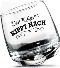 Gilde Wackelglas 2er-Set "Der Klügere Kippt Nach" Designgläser 27cl 8,8cm -Haushaltswaren Store 6800b5e2ce97e62c53ce52a45cf3909c