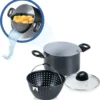 Genius Cerafit Magic Pot Kochtopf-Set 20cm - Topf 3,7l Mit Siebeinsatz & Glas-Deckel Für Einfaches Kochen, Drehen, Dünsten & Servieren; A24661 -Haushaltswaren Store 685c4cc428075aa46050064175dfdae4