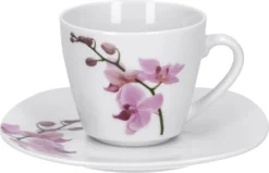 Kaffeeservice 18-tlg. Kyoto Orchidee Leicht Eckig Porzellan Für 6 Personen Weiß MitNachbildung -Haushaltswaren Store 6955ad4085cc1742eed8cbb7bb532436