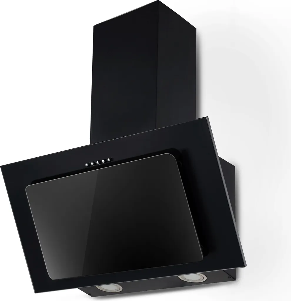 Dunstabzugshaube Schräghaube Kopffrei Schwarz 60 Cm + Filter Umluftset Respekta 4 Dunstabzugshaube Schräghaube Kopffrei Schwarz 60 Cm + Filter Umluftset Respekta – Bild 2