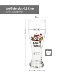 2x Weizenbiergläser Mutmacher Kampftrinker Weißbierglas 0,5L -Haushaltswaren Store 6a05b89bf57bf2abd1de2c7b9676dba4