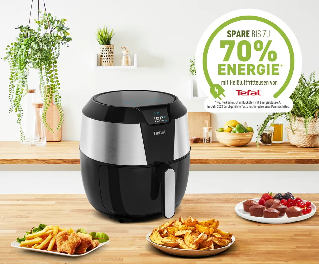 Tefal EY701D Easy Fry XXL Heißluftfritteuse, Fassungsvermögen: 1,6 Kg, Timer,8 Automatische Menüs 13 Tefal EY701D Easy Fry XXL Heißluftfritteuse, Fassungsvermögen: 1,6 Kg, Timer,8 Automatische Menüs – Bild 11