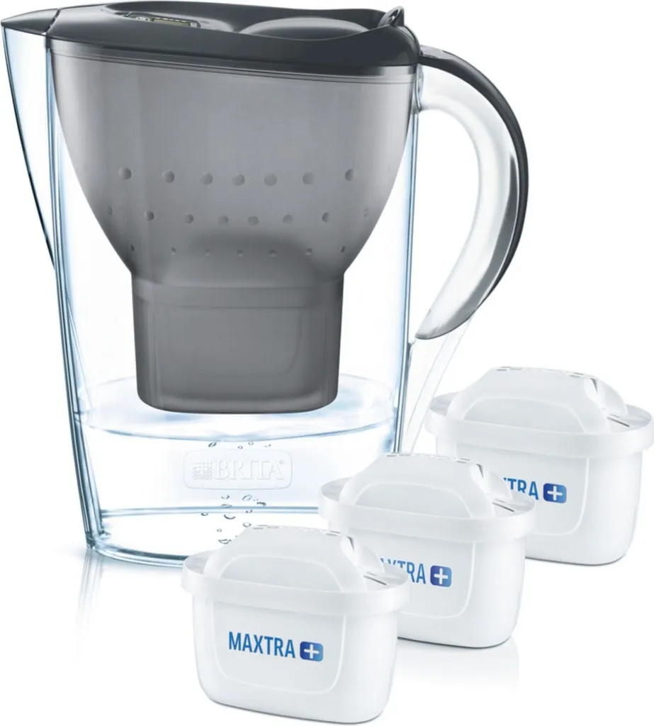 Brita Fill & Enjoy Starterpaket Marella Cool, Gesamtvolumen 2,4 L (gefiltertes Wasser 1,4 L), Incl. 3 Kartuschen MAXTRA+ , Farbe Anthrazit 4 Brita Fill & Enjoy Starterpaket Marella Cool, Gesamtvolumen 2,4 L (gefiltertes Wasser 1,4 L), Incl. 3 Kartuschen MAXTRA+ , Farbe Anthrazit – Bild 2