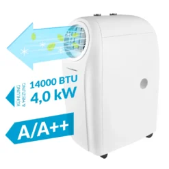 Blaupunkt Klimagerät ARRIFANA 1414L, Mobile Klimaanlage Für Zuhause, Büro Oder Wohnwagen, Wohnmobil [Energieklasse A/A+]. 14000 BTU (4 KW) -Haushaltswaren Store 6b22e104c9ceceaf4ad746e2f77eb612