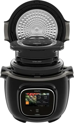 Krups Cook4Me Extra Crisp-Deckel AJ1508 | Timer | 4 Automatische Funktionen | Extra Knusprig | Schwarz -Haushaltswaren Store 6ce86382ab2cef047e150b13abfc5efc