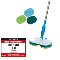 Hurricane Floating Mop Elektrischer Bodenwischer – Akku Wischer Zum Mühelosen Wischen, Schrubben Und Polieren – Ultra Leichter Wischmopp Mit Verschiedenen Mikrofaser-Pads