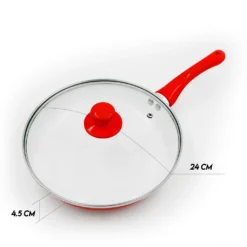 Pfannenset Keramik 5-tlg Bratpfannen Rot Neu -Haushaltswaren Store 6dc9b74b9399491aca27ff4e1fc5375d