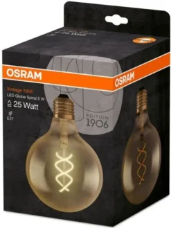 Osram LED Leuchtmittel Globe Spiral Vintage 1906 E27 5W Warmweiß, Amber -Haushaltswaren Store 6ddcf6e5e3175d7ce6a741b586d5546e