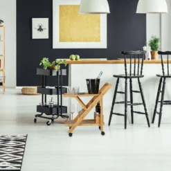 Relaxdays Küchenwagen Bambus Mit 2 Ablagen -Haushaltswaren Store 6de201887fd905852d85d093f56a26eb