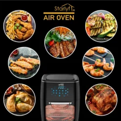 Starlyf® Air Oven XXL – 12 Liter Heißluftfriteuse Mit 10 Programmen Und Rotisserie-Funktion, Drehspieß, LED Display Mit Touch Screen, 1700 Watt , Ohne ÖL - Airfryer, Heißluft, Fritteuse, Heißluftofen, Backofen, Dehydrator, Grill 24 Starlyf® Air Oven XXL – 12 Liter Heißluftfriteuse Mit 10 Programmen Und Rotisserie-Funktion, Drehspieß, LED Display Mit Touch Screen, 1700 Watt , Ohne ÖL - Airfryer, Heißluft, Fritteuse, Heißluftofen, Backofen, Dehydrator, Grill -Haushaltswaren Store 6e37274a3fc02fe2c07d69599128960b