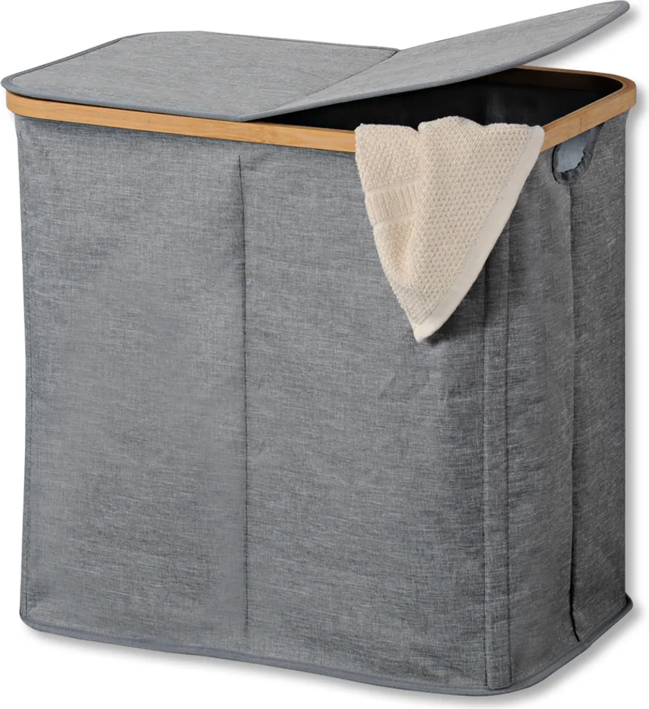 KESPER Wäschesammler, Bambus, Grau 54,5 X 33 X 50 Cm 19598 4 KESPER Wäschesammler, Bambus, Grau 54,5 X 33 X 50 Cm 19598 – Bild 2