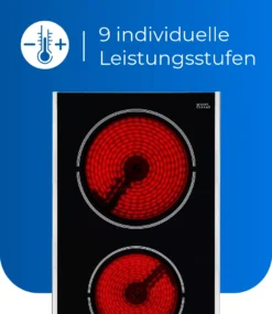 Exquisit Kochfeld EKC 301-3.1 R | Glaskeramik | Touch Control | 2 Kochstellen | Edelstahlrahmen | 3000 W -Haushaltswaren Store 70540b172e45cee580f7860436d04c99