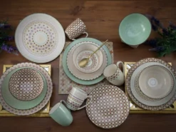 CreaTable 20310 Kombiservice Mandala Für 4 Personen, Steinzeug, Mehrfarbig (1 Set, 16-teilig) -Haushaltswaren Store 706e178214999cd3c629103f561b4091