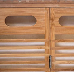 Wäschetruhe HWC-B18, Wäschebox Wäschekorb Wäschesammler, Bambus 61x50x35cm -Haushaltswaren Store 70f48c530522f474607729b413bfa1cb