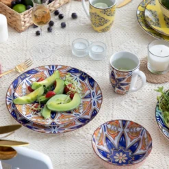 Vancasso Tafelservice Porzellan, JASMIN 16 Teiliges Essgeschirr Kombiservice, Handbemaltes Geschirrset Für 4 Personen, Böhmischer Stil 16 Vancasso Tafelservice Porzellan, JASMIN 16 Teiliges Essgeschirr Kombiservice, Handbemaltes Geschirrset Für 4 Personen, Böhmischer Stil -Haushaltswaren Store 70f60758be62884887cf37b92a07cb1b