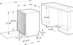 Gorenje GV 671C 60 Vollintegrierbarer Geschirrspüler / 60cm / 16 Maßgedecke / Höhenverstellbarer Oberkorb / SpeedWash In 15 Minuten / Automatikprogramme / Automatische Türöffnung -Haushaltswaren Store 715d15db2a8311c97860b3797becb1cf