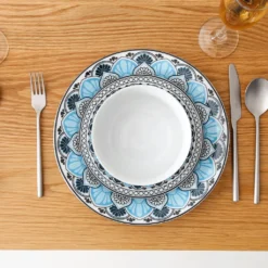 Tafelservice VEWEET, 18 Teiliges Geschirrset Aus Porzellan, AUDRIE Serie, Mit Je 6 Müslischale, Dessertteller Und Flachteller Für 6 Personen -Haushaltswaren Store 7270c8328fc0e63d104aeeab6d238d2d