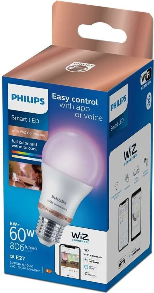 Philips Smart LED Leuchtmittel Tunable White & Color A60 E27 Birne 8 W 3 Philips Smart LED Leuchtmittel Tunable White & Color A60 E27 Birne 8 W