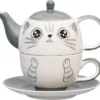 Tea For One / Teeset / Teeservice Sweet-Line Cat Face, Teekanne 400ml Mit Teetasse 200ml, Keramik -Haushaltswaren Store 729bcbf2e58d006af92db2f2b14799e4