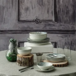 Hermia Concept, Erika,(24 Stücke), Abendessen , Mehrfarbig, 100% Porzellan -Haushaltswaren Store 72dfe1300c1422eb98c1f25bef9bed5c