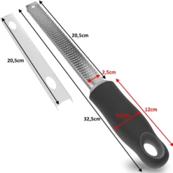 2er Pack Zitronenreibe Aus Edelstahl Parmesanreibe 32,5 Cm Ingwerreibe Multifunktionaler Zester Reibe Muskatnuss Reibe Mit Schutz & Reinigungsbürste Hobel Reibe Für Schokolade, Käse, Kokosnuss -Haushaltswaren Store 7348d78783ce9278c94ef0483760e83e