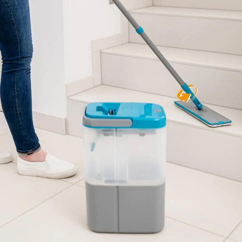 LIVINGTON Everclean Mop Mit Frischwasserpumpe | Bodenwischer Set Mit 2 Mikrofaserpads Und Eimer | Geeignet Für Alle Arten Von Böden Und Oberflächen | Das Original Aus Dem TV 9 LIVINGTON Everclean Mop Mit Frischwasserpumpe | Bodenwischer Set Mit 2 Mikrofaserpads Und Eimer | Geeignet Für Alle Arten Von Böden Und Oberflächen | Das Original Aus Dem TV – Bild 7