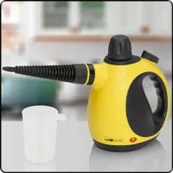 Clatronic DR 3653 Dampfreiniger, Wassertank: Ca. 250 Ml, 3,5 Bar Max. Dampfdruck, Schwarz-gelb -Haushaltswaren Store 74bc1a121d38fcae41203fed70f663ba