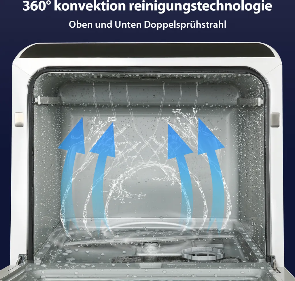 Puluomis Geschirrspüler 5L Geschirrspülmaschine Mini Spülmaschine Tischgeschirrspüler 45cm Freistehend, Funktioniert Mit/ohne Wasseranschluss, Kompakt, Für Büro, Kleine Wohnung, Camping, Wohnwagen, Weiß 10 Puluomis Geschirrspüler 5L Geschirrspülmaschine Mini Spülmaschine Tischgeschirrspüler 45cm Freistehend, Funktioniert Mit/ohne Wasseranschluss, Kompakt, Für Büro, Kleine Wohnung, Camping, Wohnwagen, Weiß – Bild 8