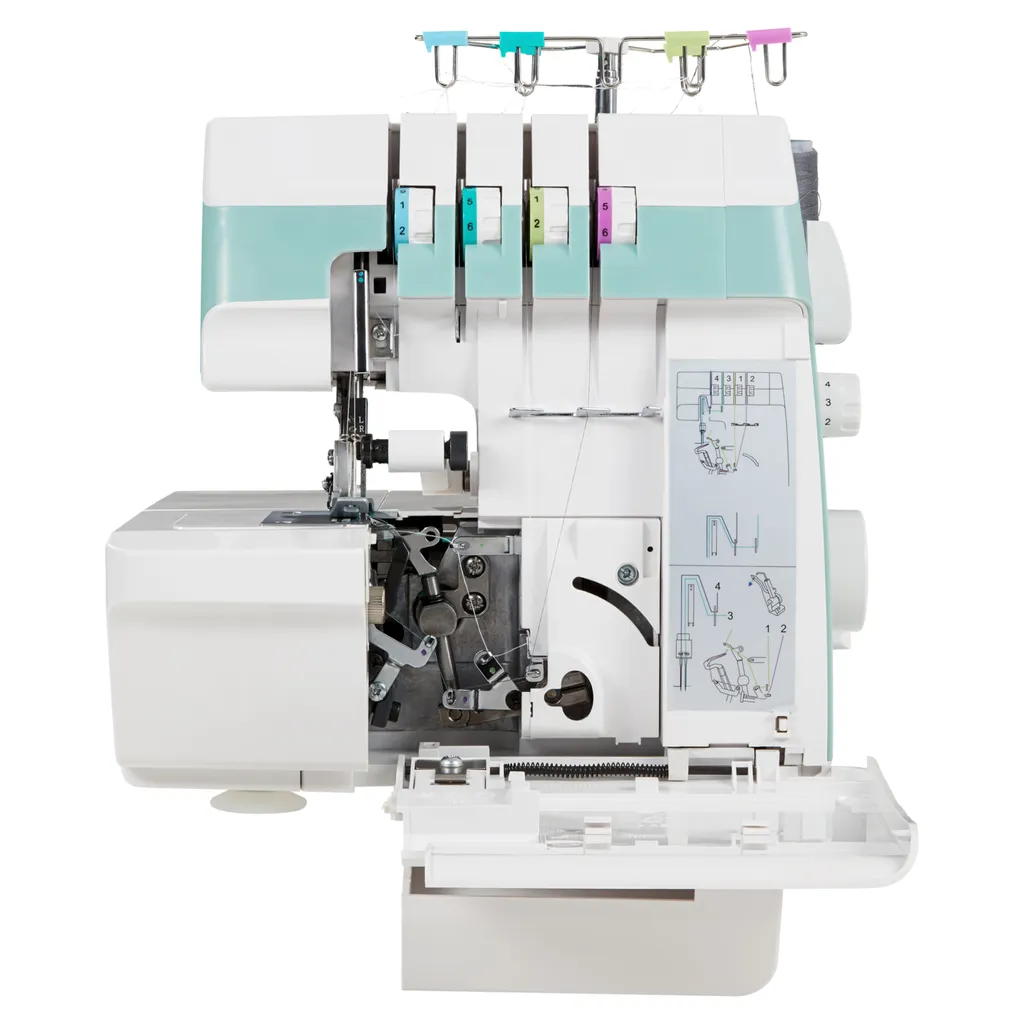 MEDION Overlock Nähmaschine (elektrisch, 90 Watt, LED Licht, Mit Einem Arbeitsgang Schneiden, Umfangreiches Zubehör, MD19169) 6 MEDION Overlock Nähmaschine (elektrisch, 90 Watt, LED Licht, Mit Einem Arbeitsgang Schneiden, Umfangreiches Zubehör, MD19169) – Bild 4