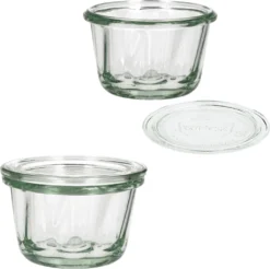 12er Set WECK Gugelhupf Glas Sturz-Form 165ml + 12x Glas-Deckel + Heft -Haushaltswaren Store 76cf573f1e925884185676508724183b