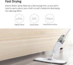 Deerma TB500 Mop Mit Wasserspray, 360° Drehung, 350ml Behälter, 1x Reinigungstuch -Haushaltswaren Store 7748d3ba4c326b96b7da3c4656956924