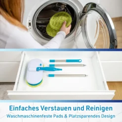 Hurricane Floating Mop Elektrischer Bodenwischer – Akku Wischer Zum Mühelosen Wischen, Schrubben Und Polieren – Ultra Leichter Wischmopp Mit Verschiedenen Mikrofaser-Pads -Haushaltswaren Store 775a1cea1d9e058eae01d0eb1e3fc51f