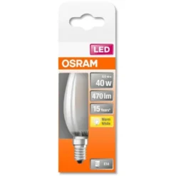 Osram LED Leuchtmittel Retrofit CLB 40 E14 4W Warmweiß, Weiß Matt -Haushaltswaren Store 77866547f84a66c4be59befa9a003969