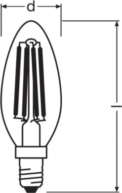 Osram LED Filament Leuchtmittel Kerze 4W = 40W E14 Klar 470lm Warmweiß 2700K -Haushaltswaren Store 779408d6b0405405490c67200072f675
