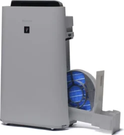 SHARP UA-HD50E-L Luftreiniger (mit Befeuchtungsfunktion, Verbesserung Der Luftqualität, Ideal Für Allergiker, Drei Stufen Filtersystem, HEPA-Filter, Räume Bis Zu 38 M²) Hellgrau [Energieklasse A] -Haushaltswaren Store 780d434aec518f2f8da343ab2713e574
