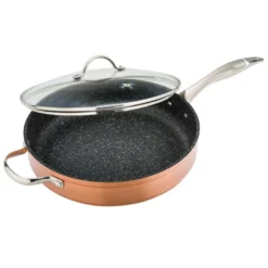 Excellence Sauteuse Ø28 Cm By Kitchen Pro - Schmorpfanne 28cm Mit Deckel, Pfanne, Aus Kupfer Und Rostfreiem Edelstahl, Induktion -Haushaltswaren Store 78343b34904c86d94f2d4e888dc955f4