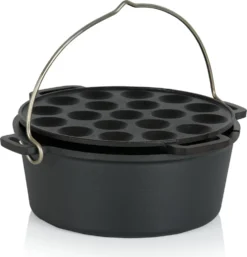 BBQ-Toro 19-teiliges Dutch Oven Set In Holzkiste | Mit Dutch Oven Feuertopf Und Mehr | Preseasoned -Haushaltswaren Store 7865f565f7648f3664d9368f71d2169f