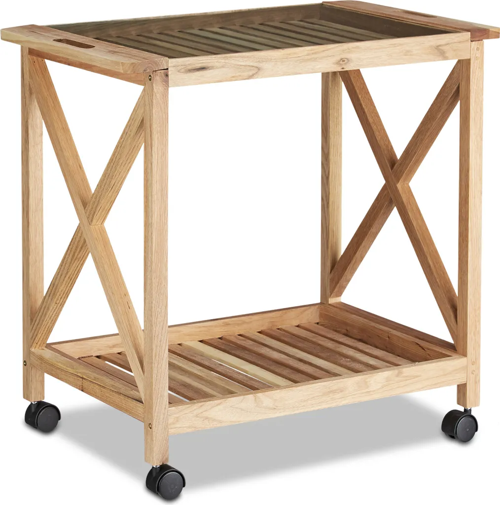 Relaxdays Küchenwagen Aus Walnussholz 10 Relaxdays Küchenwagen Aus Walnussholz – Bild 8