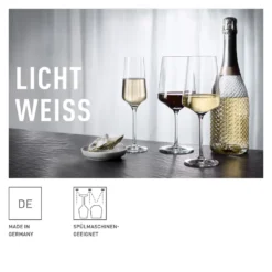 LICHTWEISS JULIE WEIßWEINGLAS-SET #1 VON NADINE NIGGEMEIER -Haushaltswaren Store 79b525ab5d36f51636d21554b7cff364