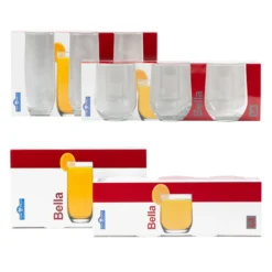12tlg Gläserset Bella 6x Wasser Trink-Becher 6x Long-Drink Partygläser 310ml Tumbler Glas Gastro -Haushaltswaren Store 79b789bab6b3b93f1a00d29d68290dfb
