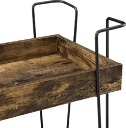 Servierwagen Vaxholm 78x62x32cm Barwagen Beistellwagen Rollwagen Bis 10 Kg Stahlgestell Dunkler Holzton -Haushaltswaren Store 79ff4492b5f31c55970967c36dbaa3f1