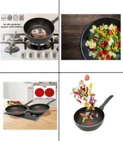 Tefal B30310 Cook&Clean Pfannenset 5tlg Hochrand, Pfanne 28cm + 30cm Hoher Rand, Teflon Antihaftbeschichtet, Bratpfanne Set Tief , Inkl. Deckel -Haushaltswaren Store 7b14dcb8849c96da575b148d5f85e3b8