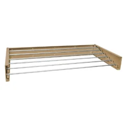 Wandwäschetrockner Aus Metall, BHT 100x13x3 Cm, Offene Tiefe 50 Cm, 4 Kg Cappuccino