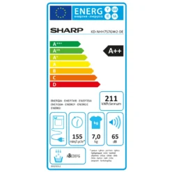 Sharp KD-NHH7S7GW2-DE Wärmepumpentrockner 7 Kg LED-Trommelbeleuchtung -Haushaltswaren Store 7c6181724d87ff69cfd9b503bddc6094