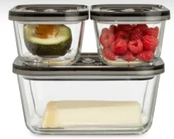 Caso Vakuum-Frischebehälter 3er Set - Für Platzsparende Aufbewahrung (1er Pack) 38 Caso Vakuum-Frischebehälter 3er Set - Für Platzsparende Aufbewahrung (1er Pack) -Haushaltswaren Store 7cb5924dd3ed9e3eb01ef045515bbc79