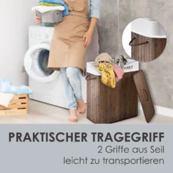 Juskys Bambus Wäschekorb Curly – 100 Liter Wäschesammler Mit Deckel, Griff & Stoff Wäschesack – 2 Fächer Wäschesortierer – Wäschebox In Braun 14 Juskys Bambus Wäschekorb Curly – 100 Liter Wäschesammler Mit Deckel, Griff & Stoff Wäschesack – 2 Fächer Wäschesortierer – Wäschebox In Braun -Haushaltswaren Store 7ccae2e0afbf3be1e3d10cd9419c1e79