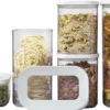 Mepal - Modula Vorratsbehälter 5-teiliges Set - Aufbewahrungsboxen Mit Deckel - Küchenorganizer & Vorratsboxen - Stapelbar & Luftdicht - 1x 2000 Ml, 1x 1500 Ml, 2x 1000 Ml & 1x 425 Ml - Weiß
